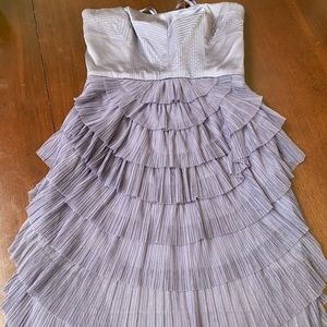 BCBG lilac strapless dress, size 2, great condition